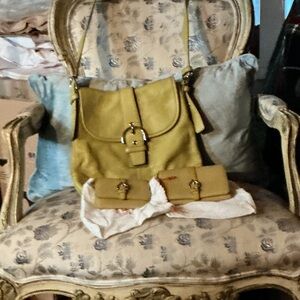 Elegant Coach Green Women's Bag Set